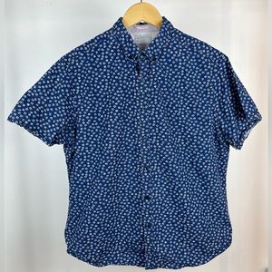 Denim & Flower Ricky Singh Blue Floral Button Up Shirt